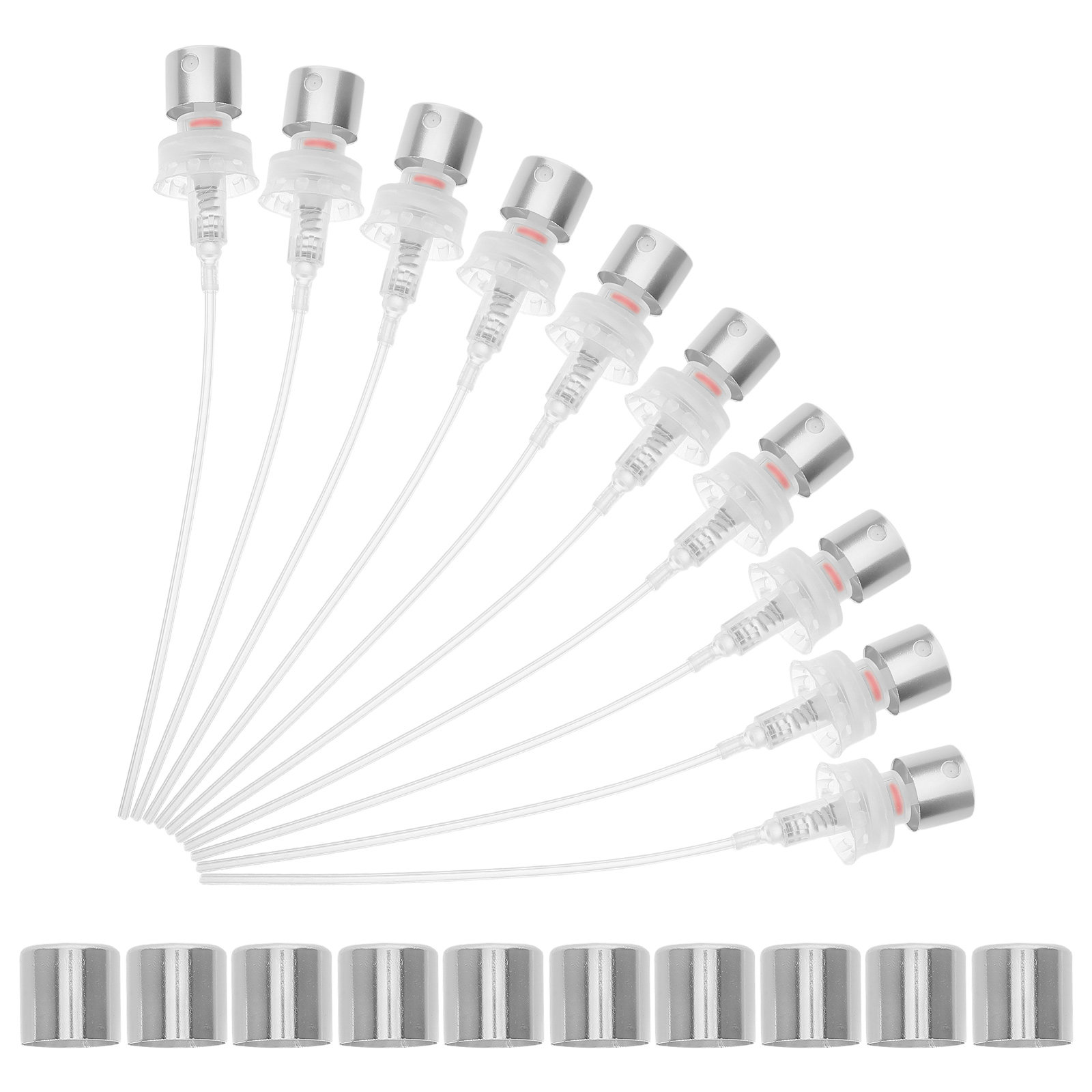 Perfume Top Fragrance - 10 stuks strakke aluminium parfumspuitmondjes fijne